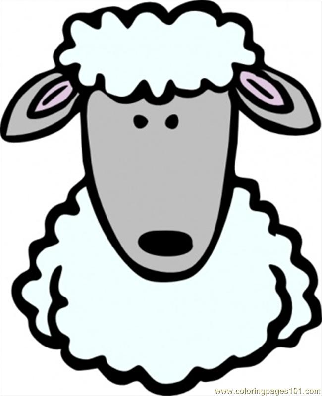 Coloring Pages Sheep Head Clip Art (Mammals > Sheeps) - free ...