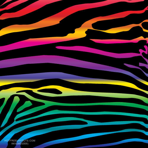 Rainbow Zebra Print Backgrounds