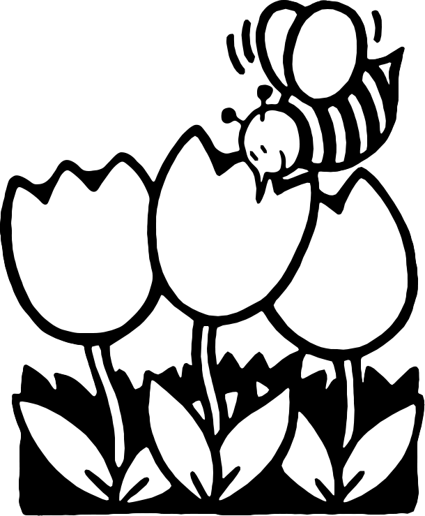 Tulip Clipart Black And White | Clipart Panda - Free Clipart Images