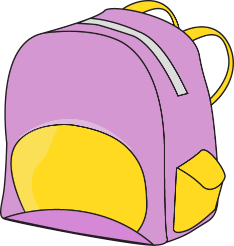 Purple Backpack Clip Art - Purple Backpack Vector Image