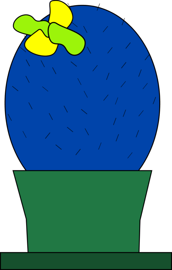 Cactus Plant in a Pot - vector Clip Art