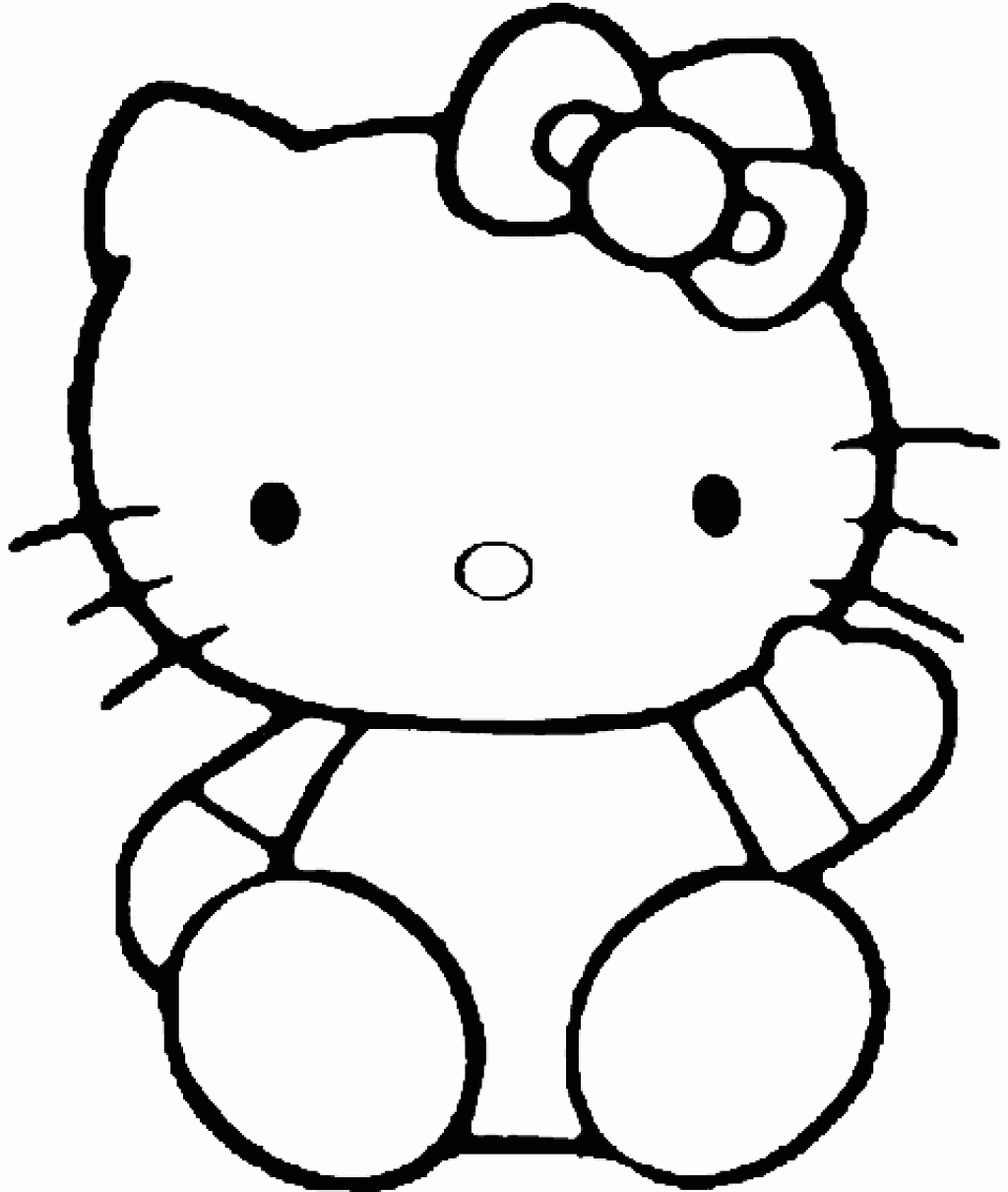 Hello Kitty Coloring Pages Free Download in Cartoon Hello Kitty