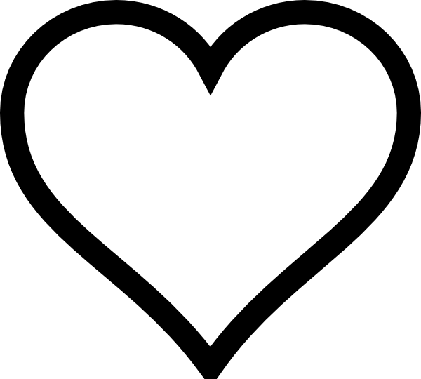 Heart Outline clip art - vector clip art online, royalty free ...
