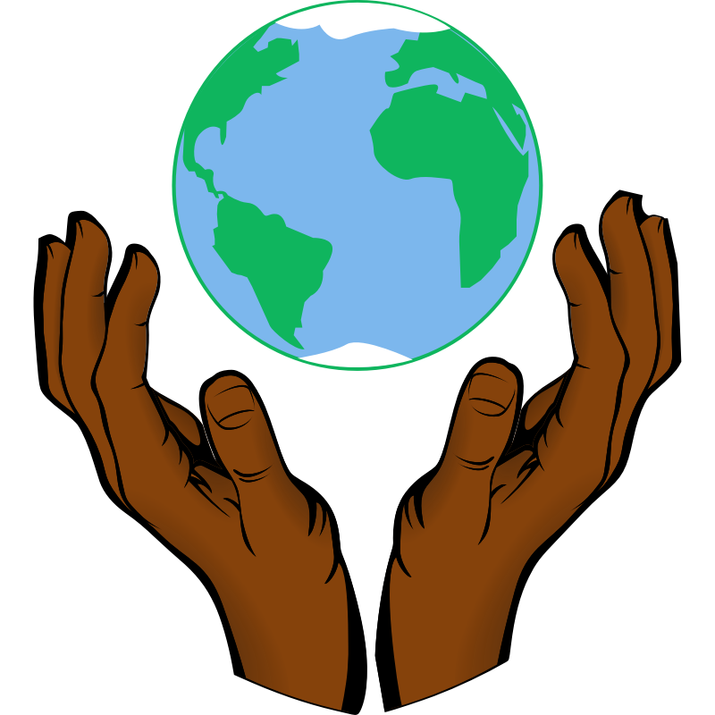 clipart globe with hands - photo #4