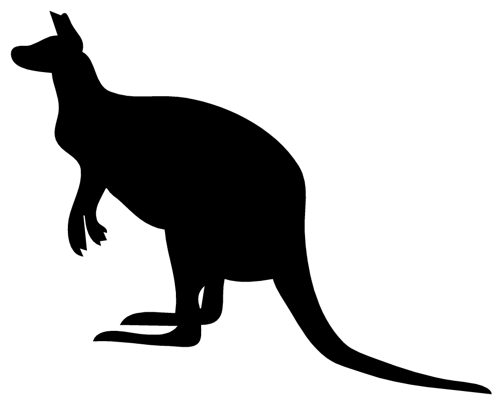 Kangaroo Silhouette Vinyl Wall ART Sticker Australian Animal ...