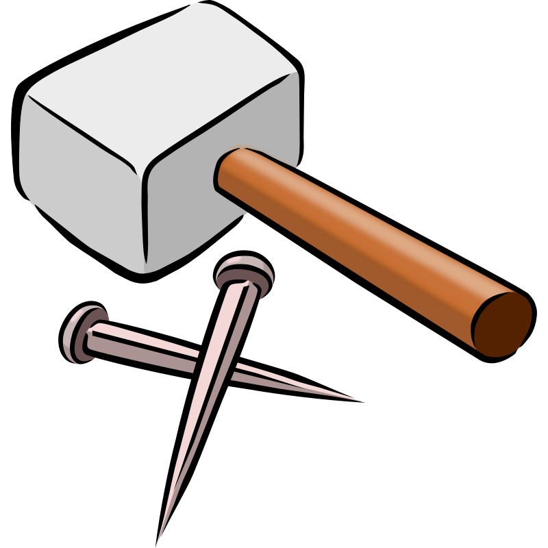 Clipart - Hammer and Nails