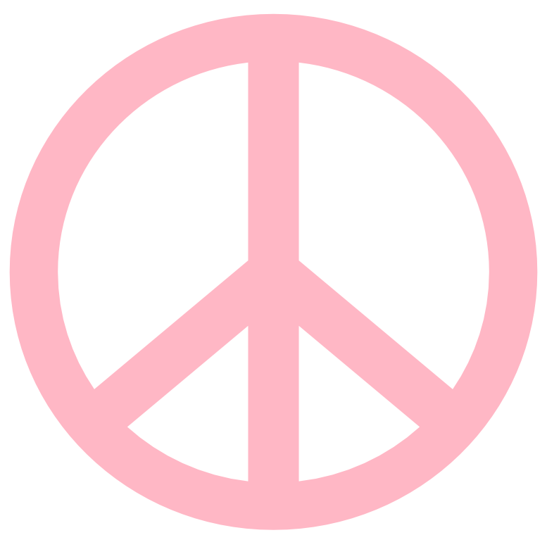 Cherry Blossom Pink Peace Symbol 2 Peace Symbol Sign CND Logo ...