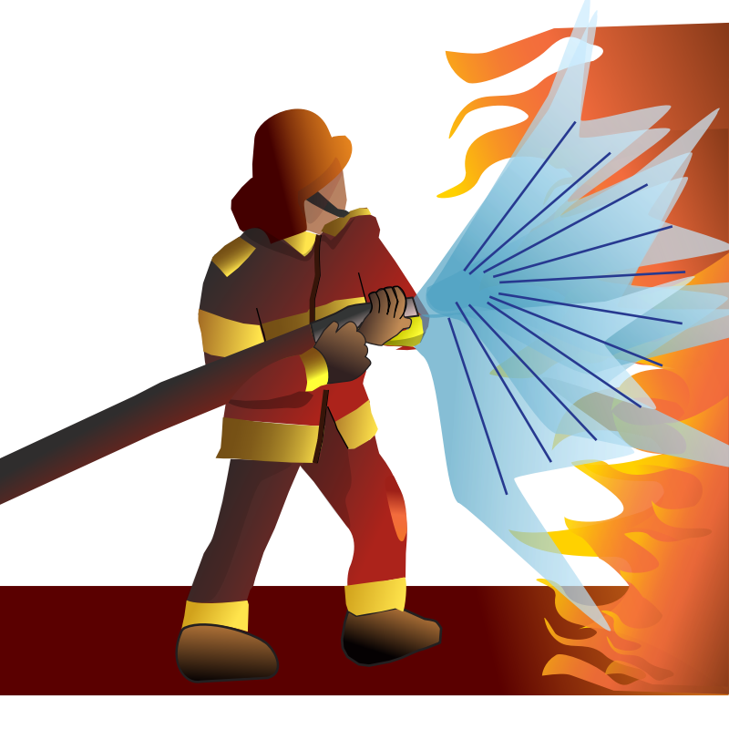 Clipart - firefighter/pompier