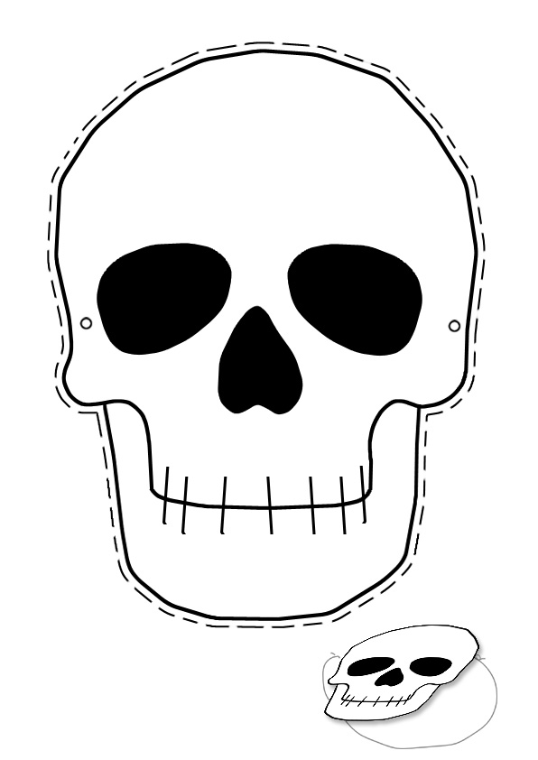 Halloween Skeleton Head Clipart