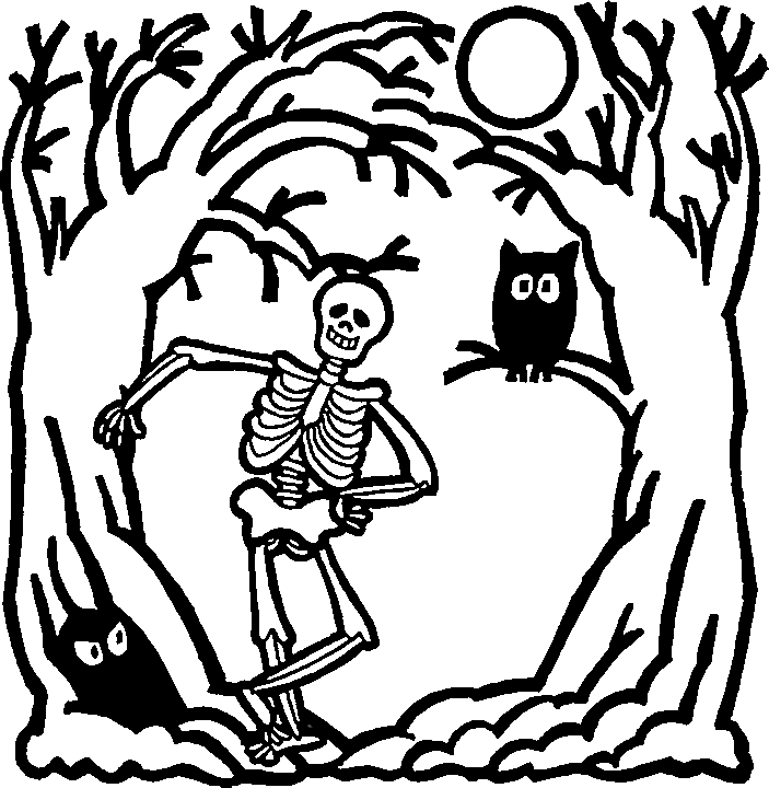 Skulls Coloring Pages for Halloween - Plus Skeletons and Mummy ...