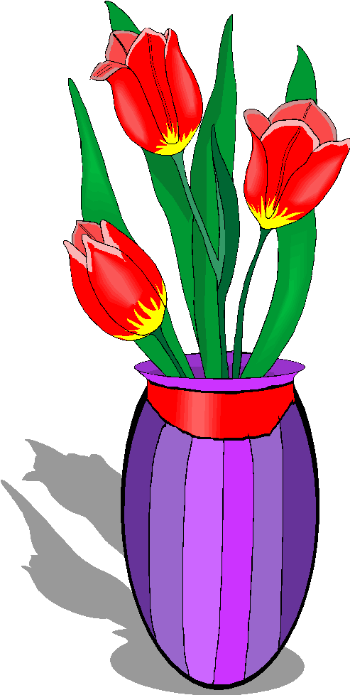 Flowers In A Vase Clipart