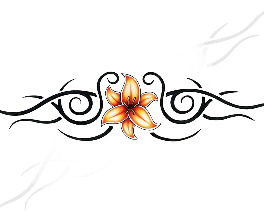 Tribal Passion Flower Band - Summer Tattoo Design | TattooTemptation