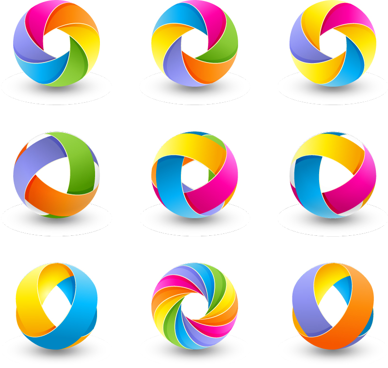 Colored globe logo vector material colored,globe,logo,vector .EPS ...