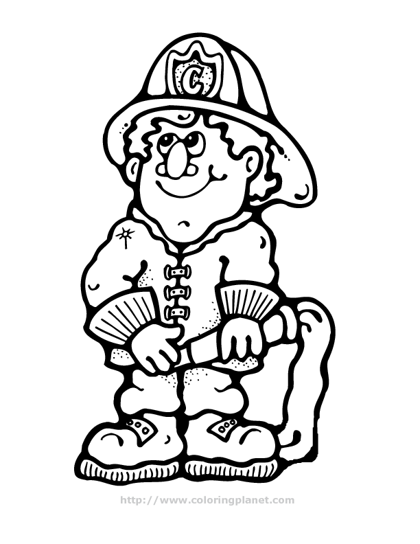 cartoon fireman printable coloring in pages for kids - number 3659 ...