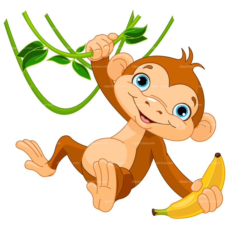 Monkey Banana Clip Art