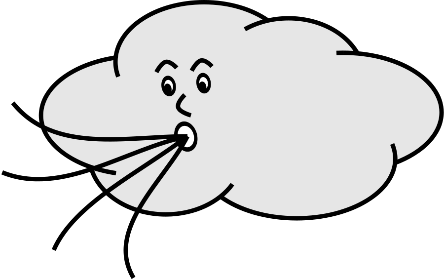 Wind blowing cloud SVG Vector file, vector clip art svg file ...