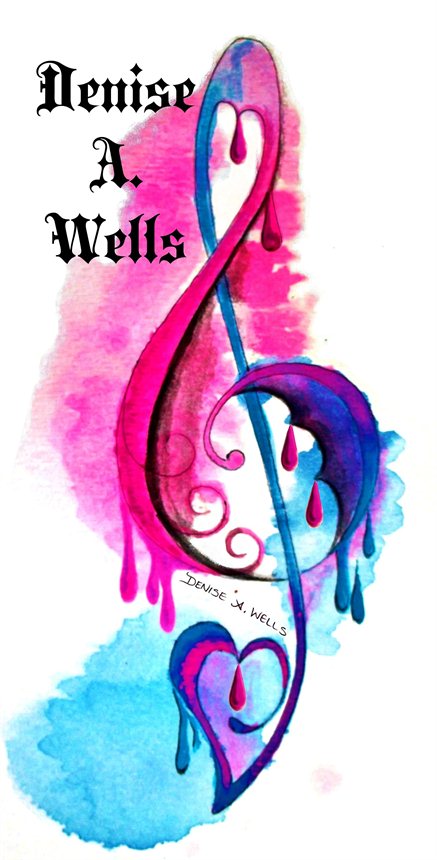 tattoo - Treble Clef Watercolor Tattoo Design by Denise A. Wells