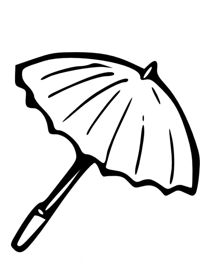 Beach Umbrella Coloring Pages - Umbrella Day Cartoon Coloring ...