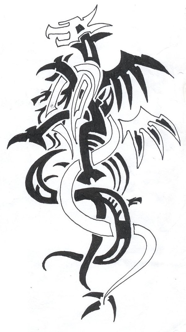 black and white dragon by pb77 on DeviantArt