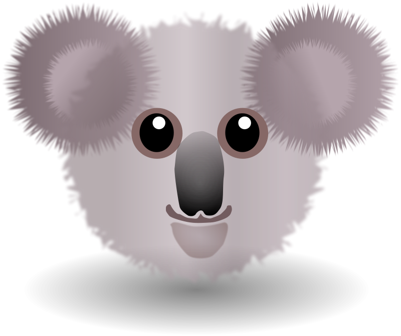 Funny Koala Face Cartoon Free Vector / 4Vector