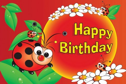Cute birthday greeting map vector Free vector in Encapsulated ...