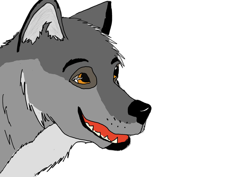 Cartoon Gray wolf by Kewlfrz on DeviantArt