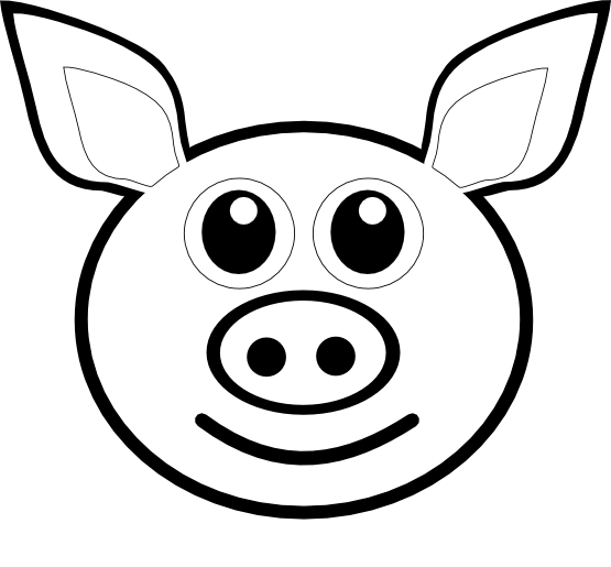 Pig Face Outline - ClipArt Best