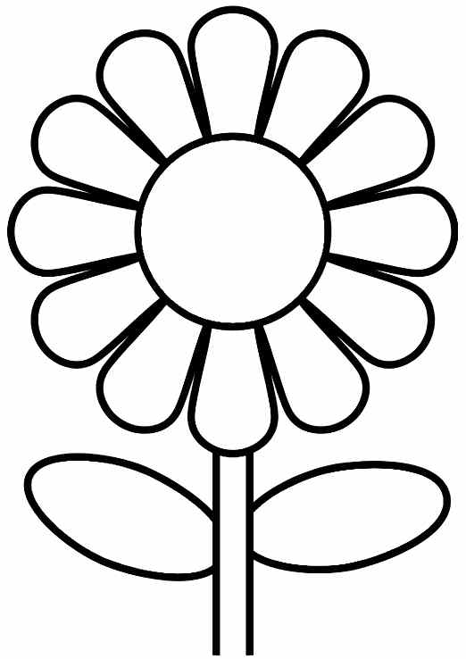 Colouring Pages Sunflower Flowers Free For Girls & Boys #45984.