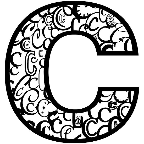 The Letter C, white background" by Julie Hartman | Redbubble ...