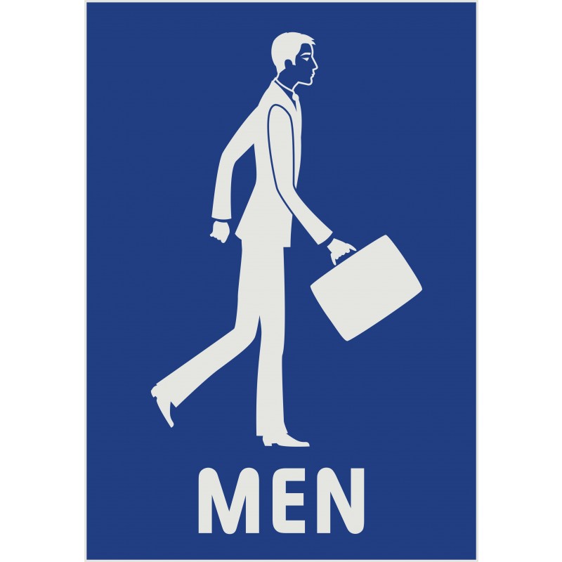 Creative Restroom Signs With Figures of Businessman