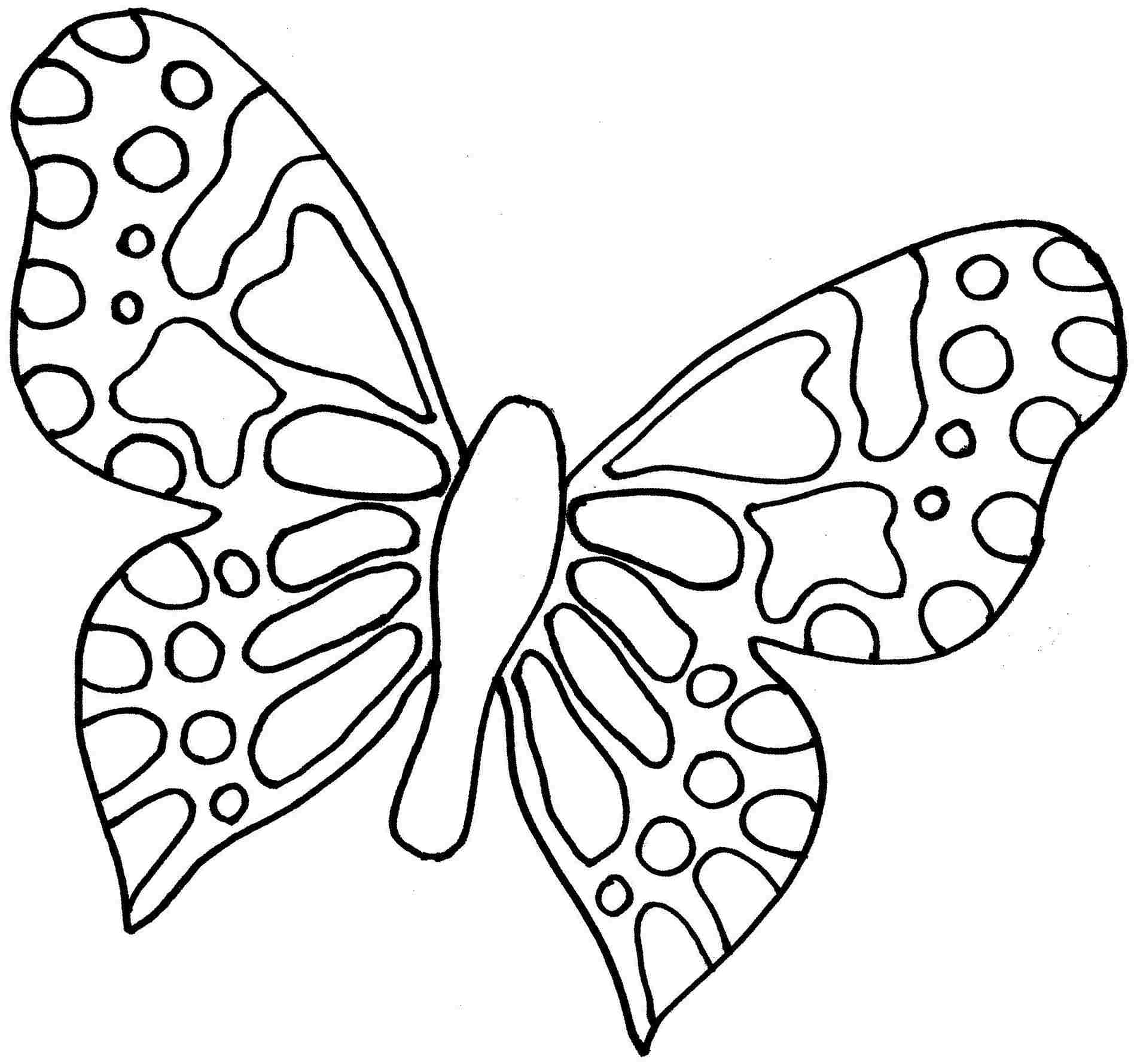 Animal Butterfly Colouring Sheets Printable Free For Kindergarten ...
