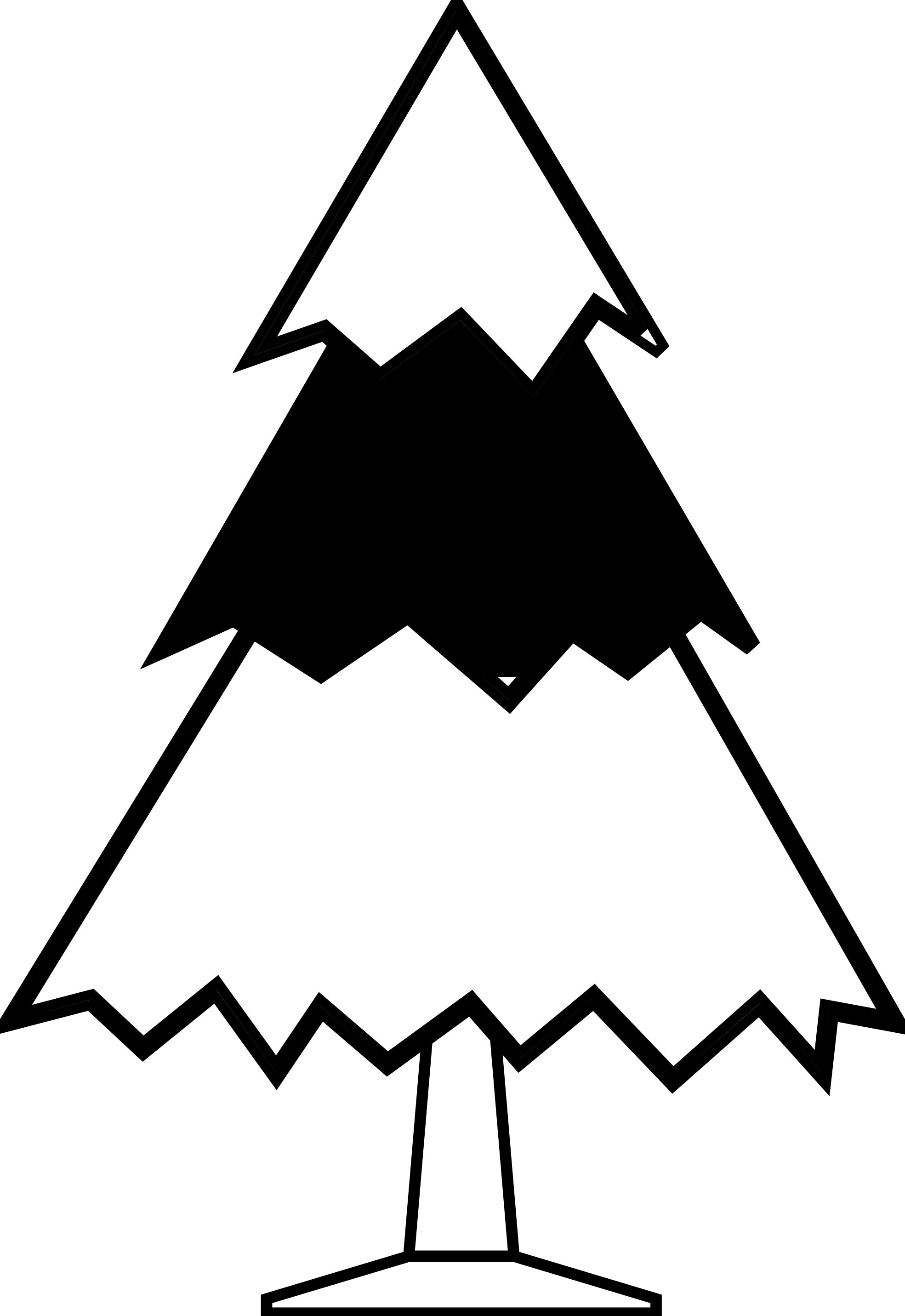 clipart christmas tree black and white - photo #44
