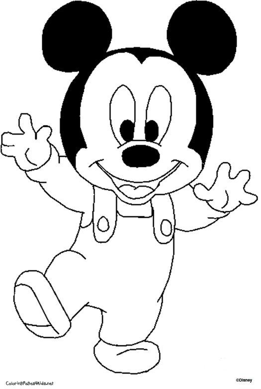 Mickey Mouse Face Coloring Pages - Gallery