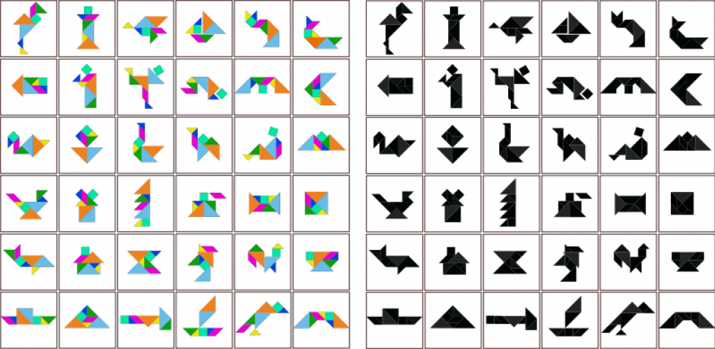 Tangram mathematical game vector clip art | Public domain vectors