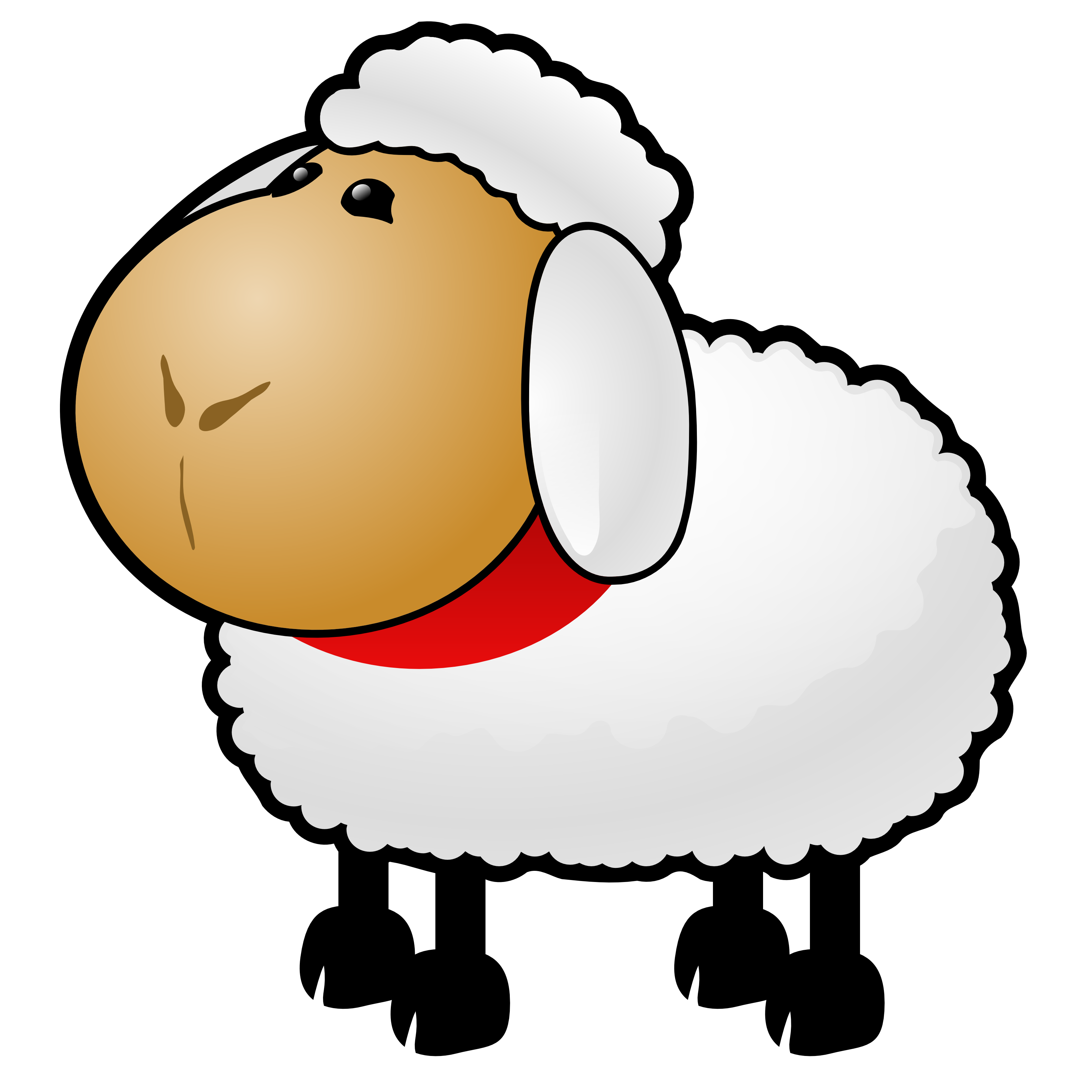 Images For > Pink Sheep Clipart