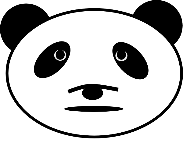 Sad Panda Bear clip art - vector clip art online, royalty free ...