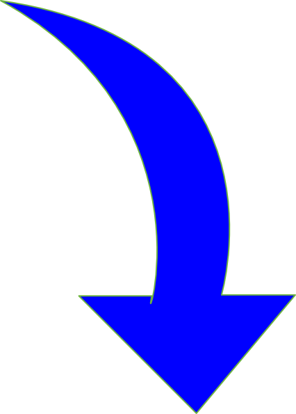Curved-arrow-bright-blue clip art - vector clip art online ...