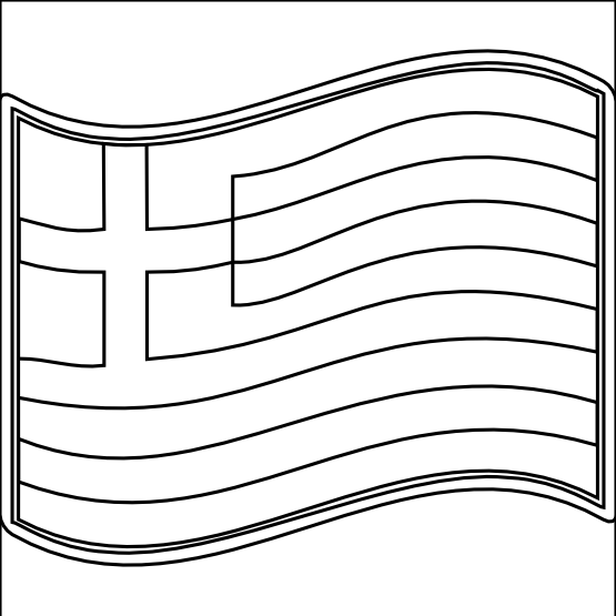 Nuvola Greek Flag Black White Line Flagartist.Com Flag Svg Youtube ...