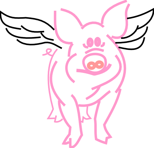 when pigs fly clipart - photo #9