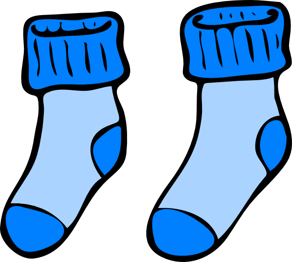 Blue Socks clip art - vector clip art online, royalty free ...