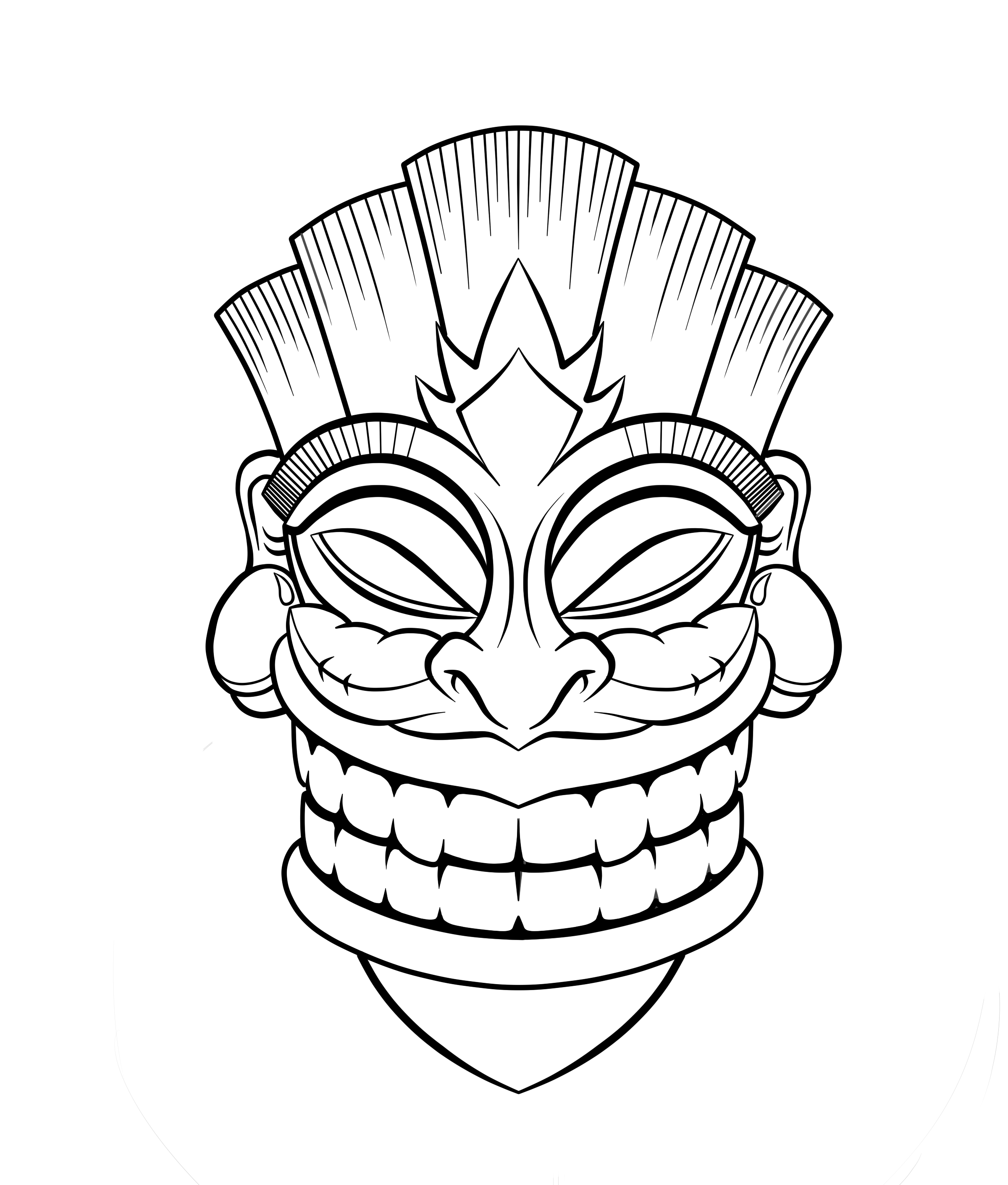 Images For > Tiki Mask Clipart