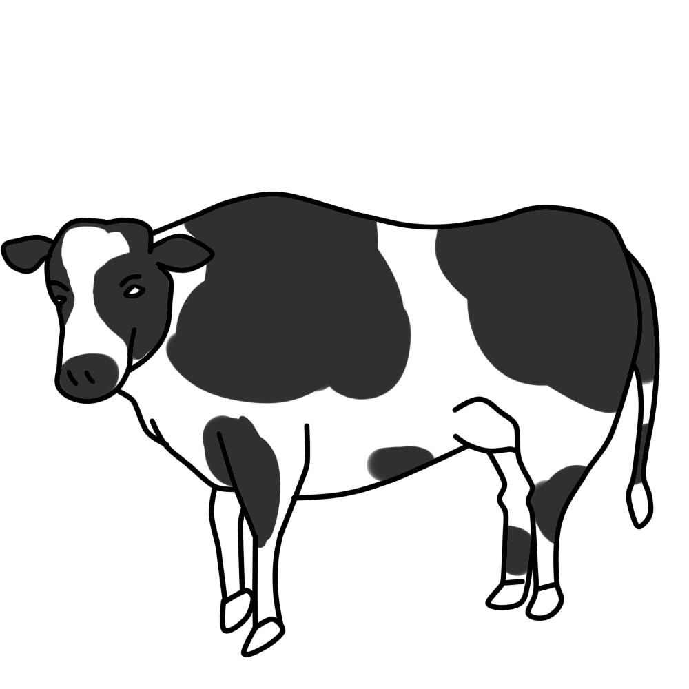 Clip Art Of A Cow - ClipArt Best