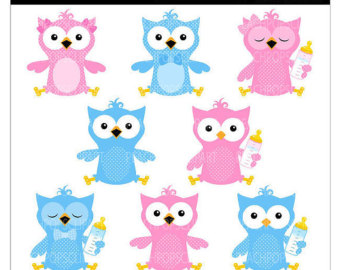 Popular items for baby owls clipart on Etsy