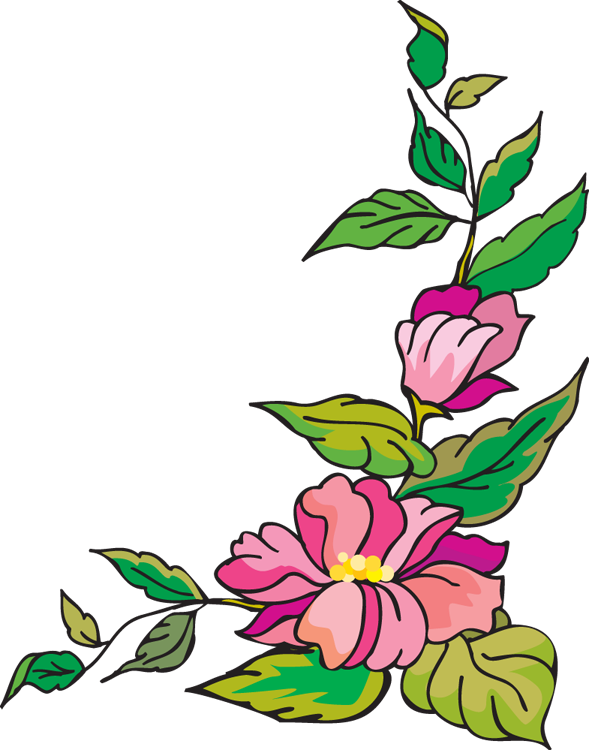 Pink Flower Border Clipart | Clipart Panda - Free Clipart Images