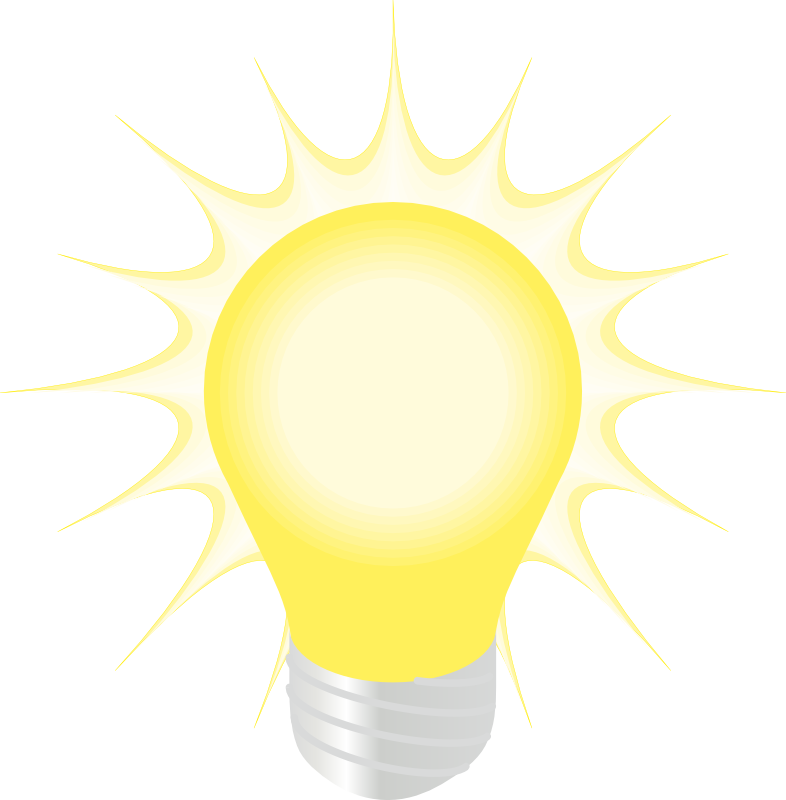 Clipart - Lightbulb with halo