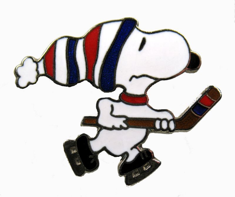 Snoopy Hockey Player Cloisonne Tie Tack: Snoopn4pnuts.com