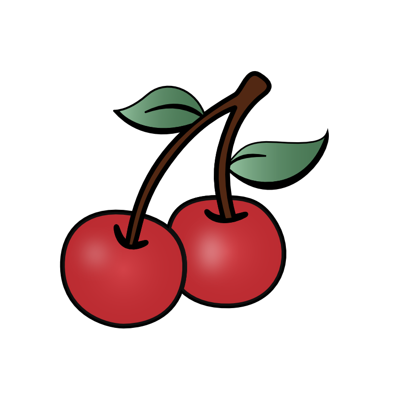 Clipart - Two cherries