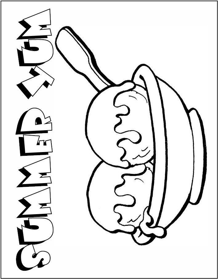 sundae dish Colouring Pages
