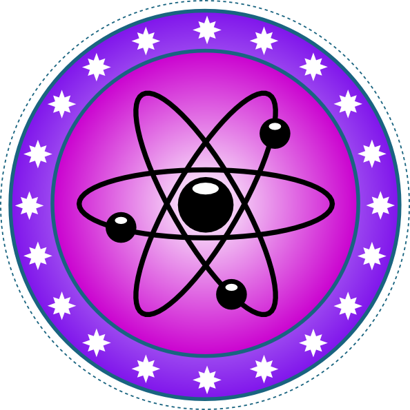 Nuclear Science Symbol clip art - vector clip art online, royalty ...
