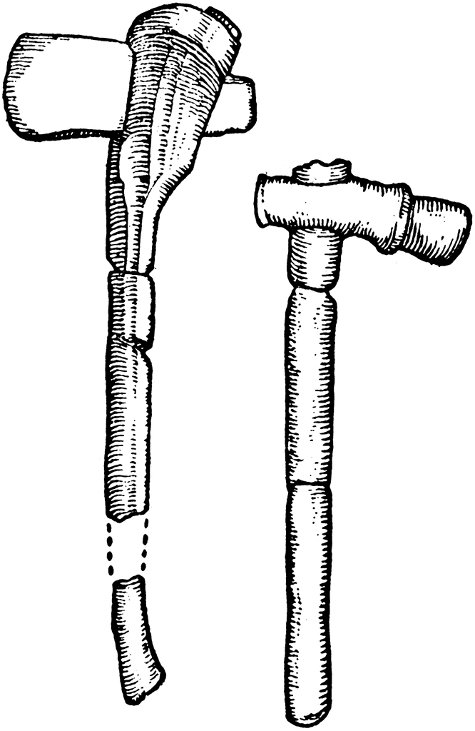 Neolithic Implements Stone and Horn Ax and Hammer | ClipArt ETC